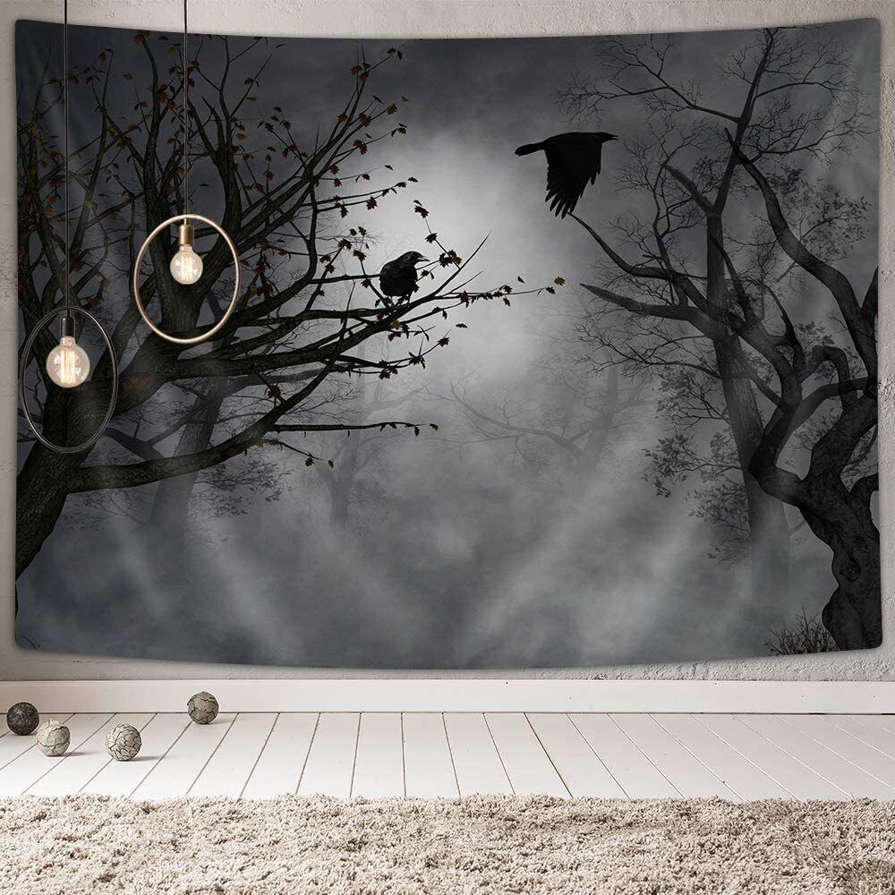 Magnificent Gothic Tapestry Forest Crows for 1/6 Figure Doll Backdrop Diorama Background on eBay