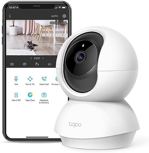 Beautiful TP-Link Tapo Pan/Tilt Security Camera for Baby Monitor, Pet Camera w/Motion Detection, 1080P, 2-Way Audio, Night Vision, Cloud & SD Card Storage, Works with Alexa & Google Home (Tapo C200) on Amazon AE
