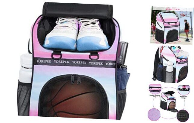 Huge  Basketball Bag, Large Basketball Backpack with Shoe Barbie Pink-Large on eBay
