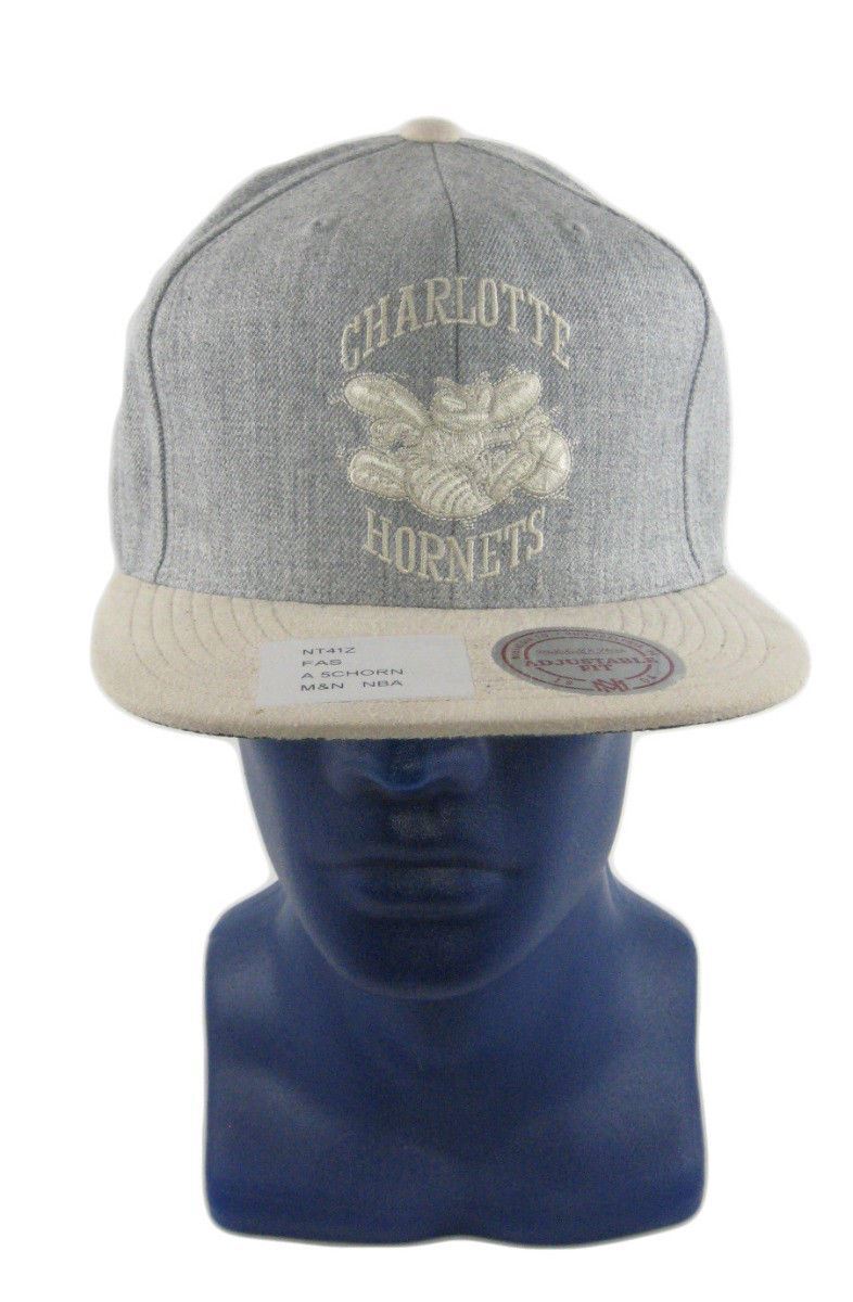Awesome Charlotte Hornets MITCHELL & NESS CAP GRAY TAN JORDAN M&N Suede Bill on eBay