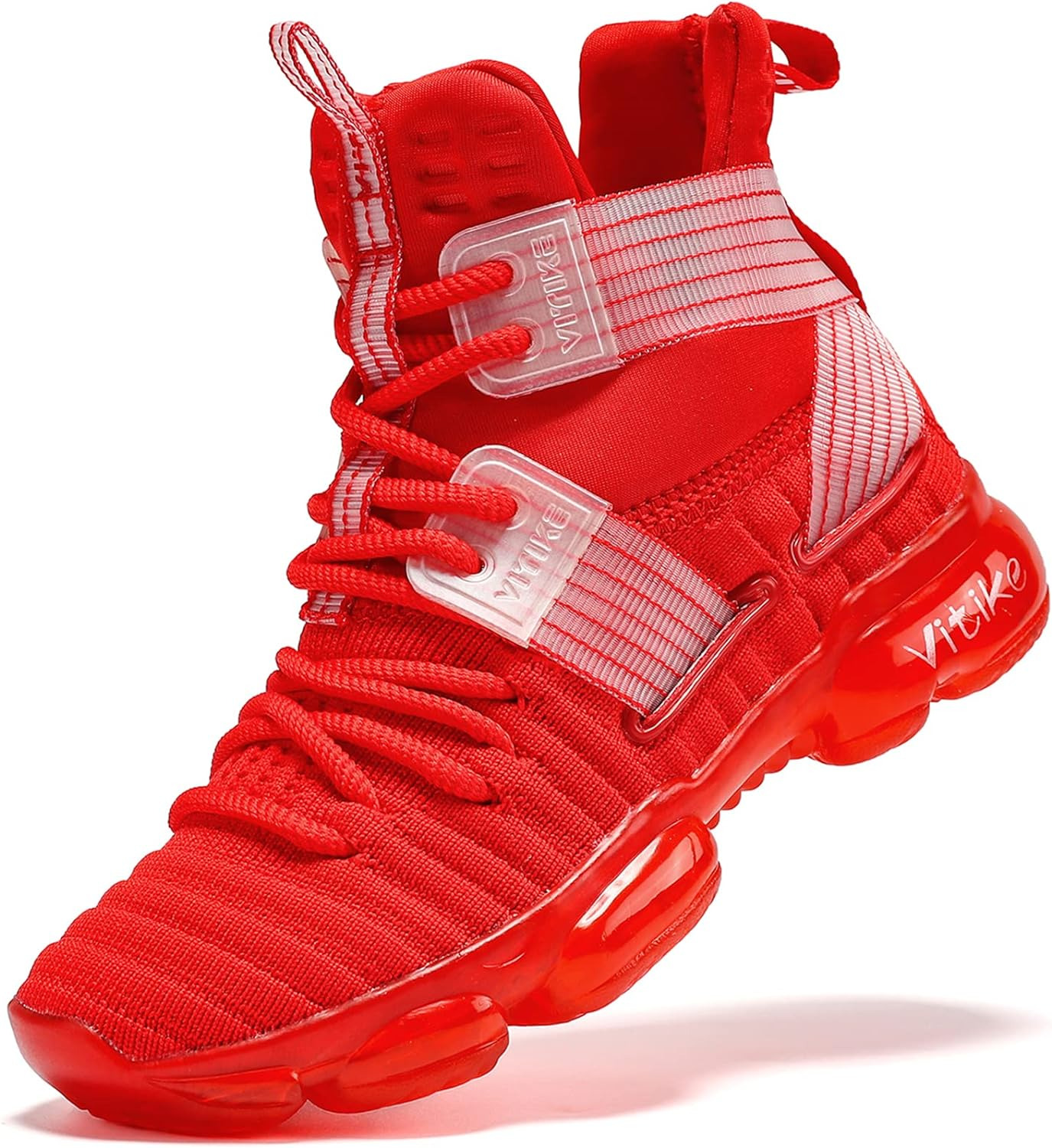 Astonishing Kids Basketball Shoes Boys Air Cushion Sneakers Girls Mid Top School Training Sh on eBay