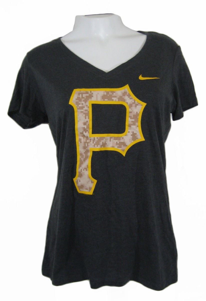 Interesting Pittsburgh Pirates T Shirt Top Nike Women’s SZ MED Slim Fit NEW Baseball MLB on eBay