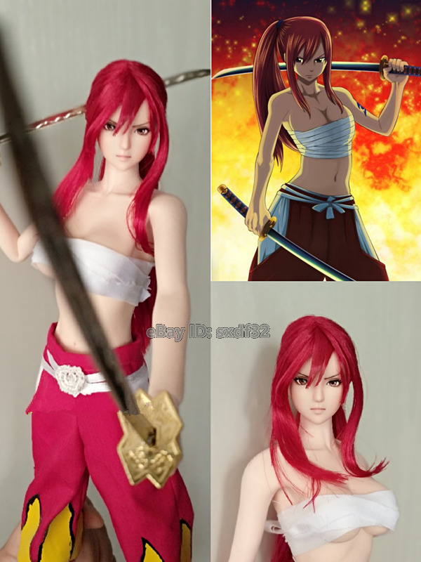 Magnificent 1/6 Head Sculpt Female Cosplay Anime Girl Red Hair Fit 12” PH LD UD Figure Body on eBay