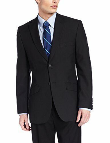 Fancy Pinstripe Suit Jacket Haggar Tailored Fit Separate Coat Black 46 L $180 on eBay