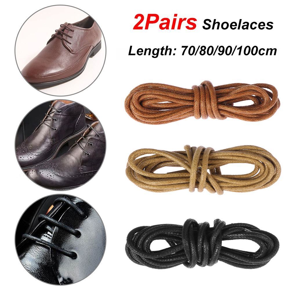 Awesome Shoe Laces Cord Leather Dress Shoes Boots Laces Strings Round Waxed Shoelaces on eBay