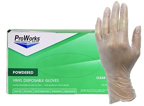 Clever ProWorks Vinyl Powdered Industrial Gloves (glv103ps) on eBay