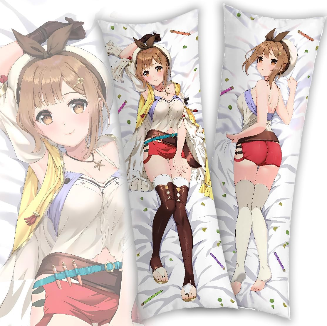 Magnificent Ryza Body PillowCase Anime Girl Dakimakura Soft Pillow Cover 19″X59″ Waifu on eBay