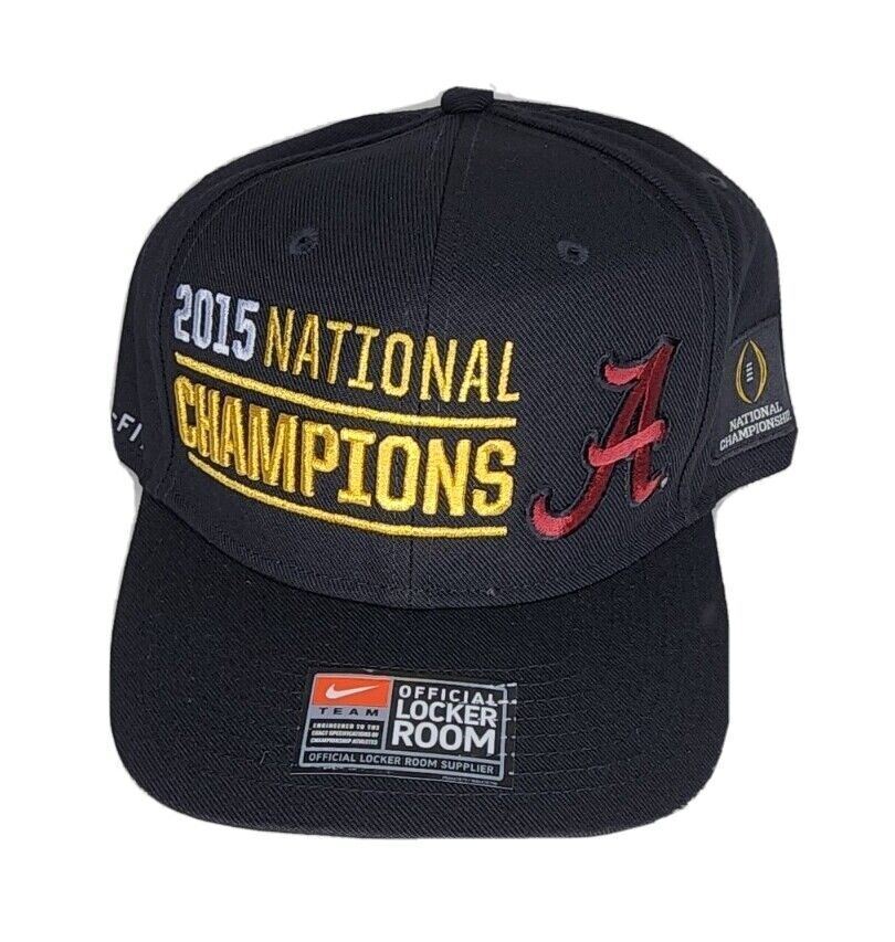 Interesting ALABAMA CRIMSON TIDE NATIONAL CHAMPIONS Locker Room Football Hat Cap NIKE 2015 on eBay