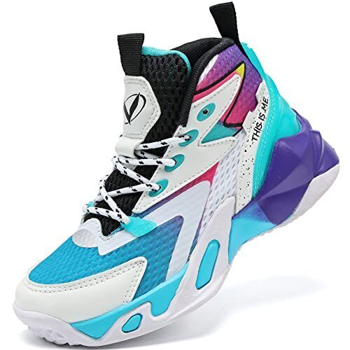 Awesome  Kids Basketball Shoes Boys Air Cushion Sneakers Girls 1 Little Kid Blue-8132 on eBay