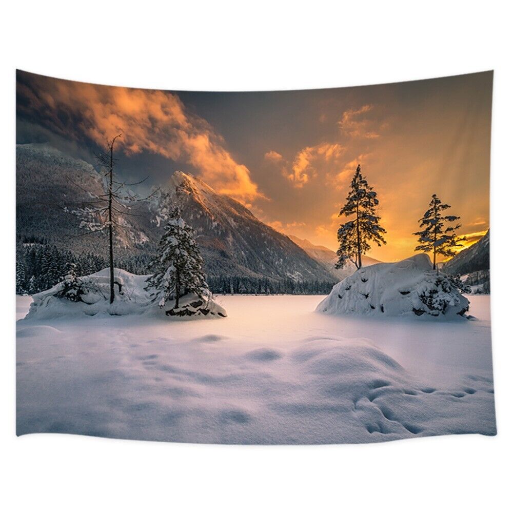 Huge Nature Tapestry Mountain Snow Sun Set for 1/6 Figure Backdrop Diorama Background on eBay