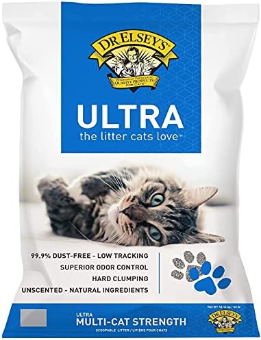 Fancy Dr. Elsey’s Premium Clumping Cat Litter – Ultra – 99.9% Dust-Free, Low Tracking, Hard Clumping, Superior Odor Control, Unscented & Natural Ingredients on Amazon US