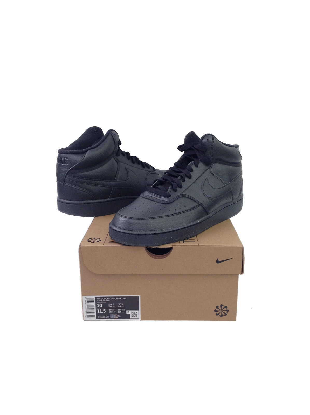 Smart Nike Mens Court Vision Mid Black/Black NN Basketball Shoes, DN3577-003, size 10 on eBay