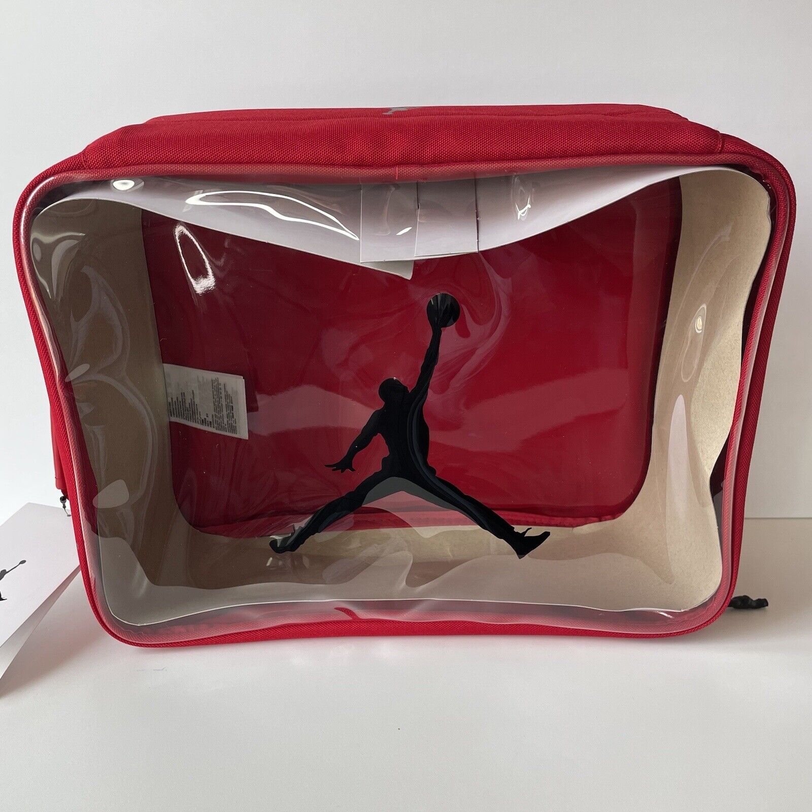 Elegant Jordan  Travel Shoe Bag Size Large Red and Clear on eBay