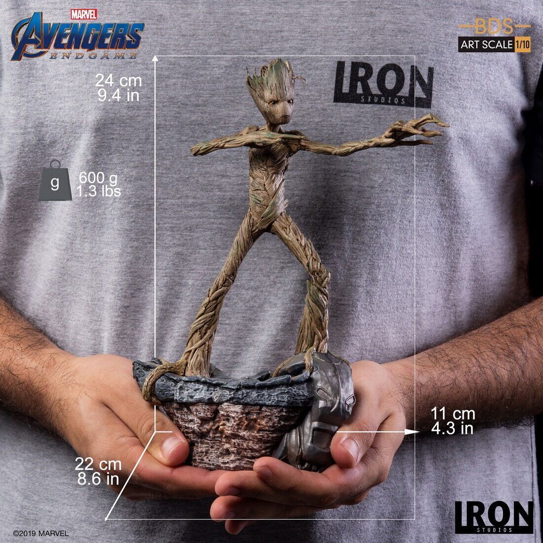 Huge Iron Studios Avengers: Endgame Groot BDS Art 1/10 Statue on eBay