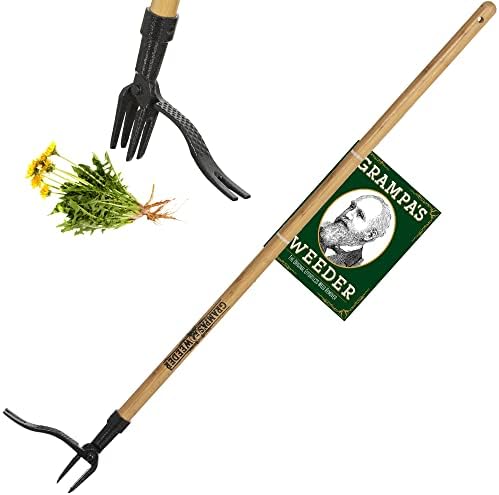 Nice Grampa’s Weeder – The Original Stand Up Weed Puller Tool with Long Handle – Made with Real Bamboo & 4-Claw Steel Head Design – Easily Remove Weeds Without Bending, Pulling, or Kneeling on Amazon US