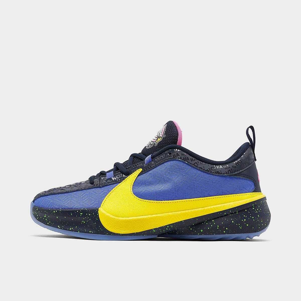 Glamorous GS Nike Freak 5 SE Basketball Shoes Blue Tint/Opti Yellow/Blue Joy FN4399 400 on eBay