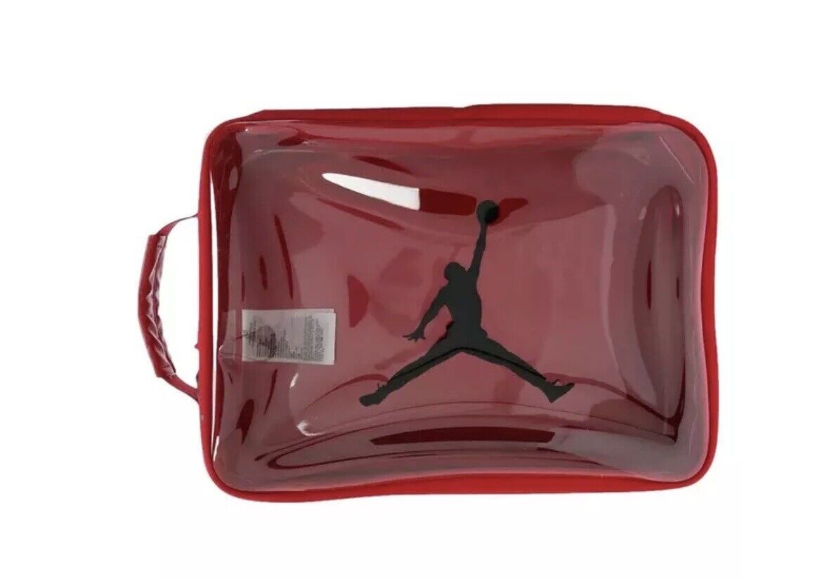 Nice Air Jordan Shoe Travel Bag Gym Red Size Large Jumpman Red Clear 9A0776-R78 on eBay