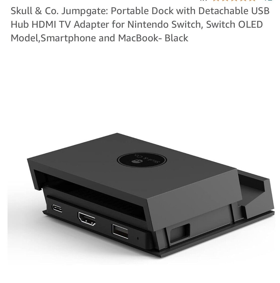 Glamorous Skull & Co. Jumpgate Portable Dock with Detachable USB Hub for Nintendo Switch on eBay
