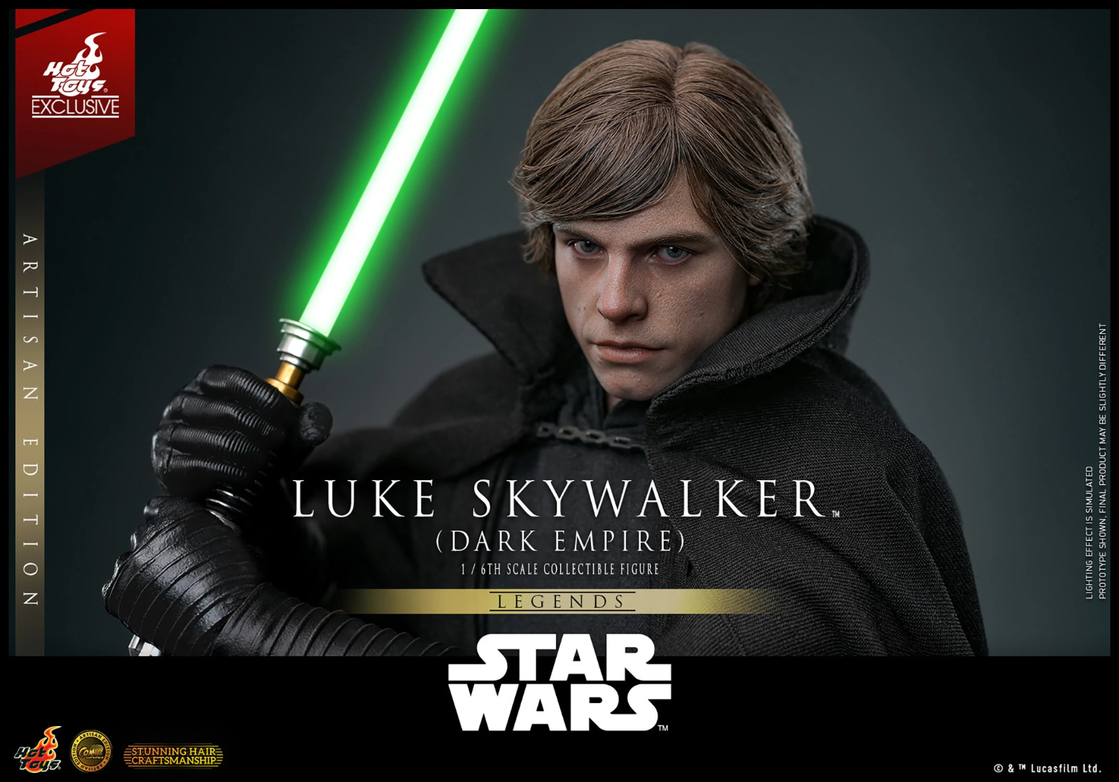 Beautiful Luke Skywalker Dark Empire Artisan Edition Hot Toys Sixth Scale Figure Pre-Sale on eBay