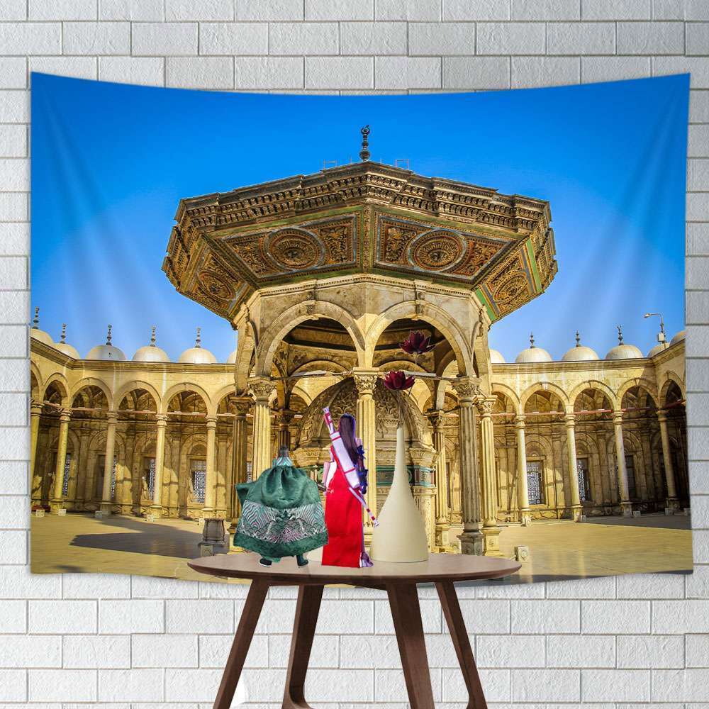 Beautiful Architecture Tapestry Arab Mosque for 1/6 Figure Backdrop Diorama Background on eBay