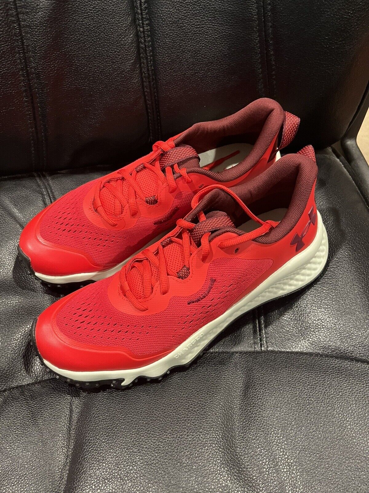 Nice Under Armour Charged Maven Trail Running Shoes Red White Men’s Size 11 Brand New on eBay