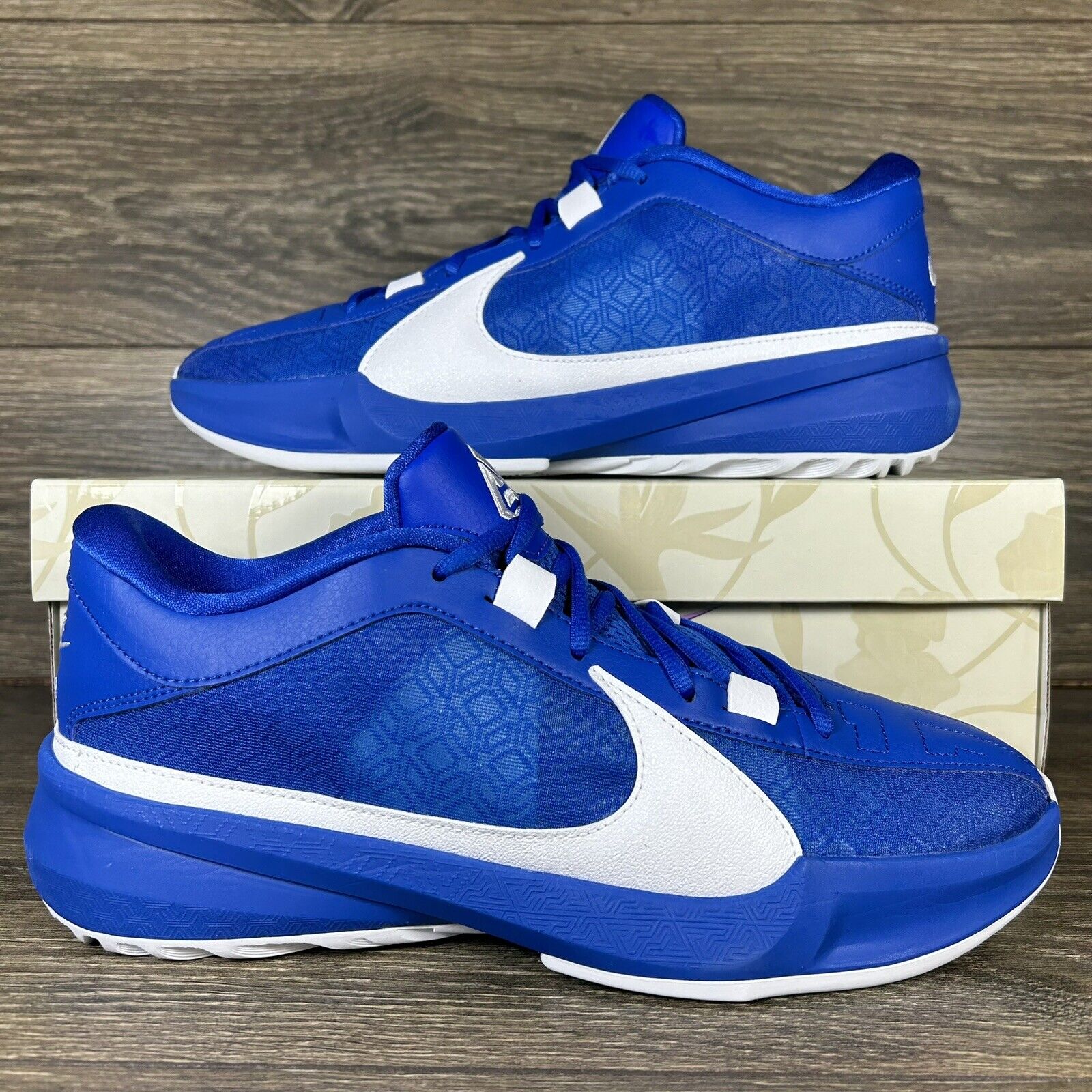 Astonishing Nike Men’s Zoom Freak 5 Blue Athletic Basketball Shoes Sneakers Trainers New on eBay
