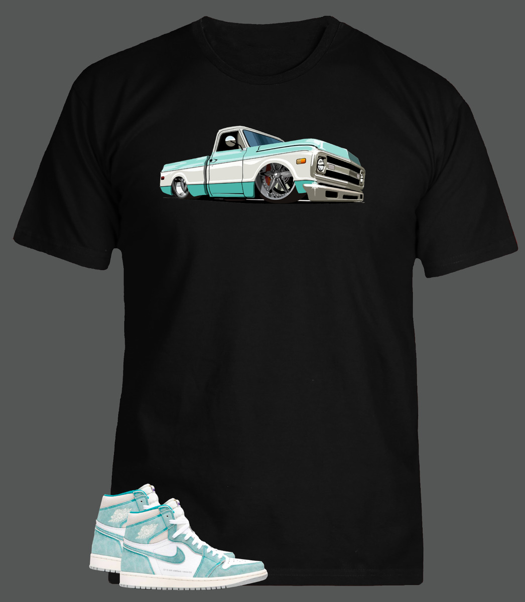 Beautiful Sneaker Tee Shirt to Match Air Jordan Shoes, Blue Chevy C10, Unisex Sizing on eBay