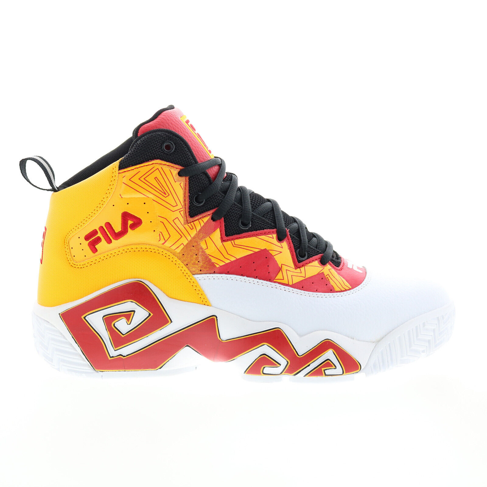 Interesting Fila MB 1BM01746-123 Mens White Leather Athletic Basketball Shoes on eBay