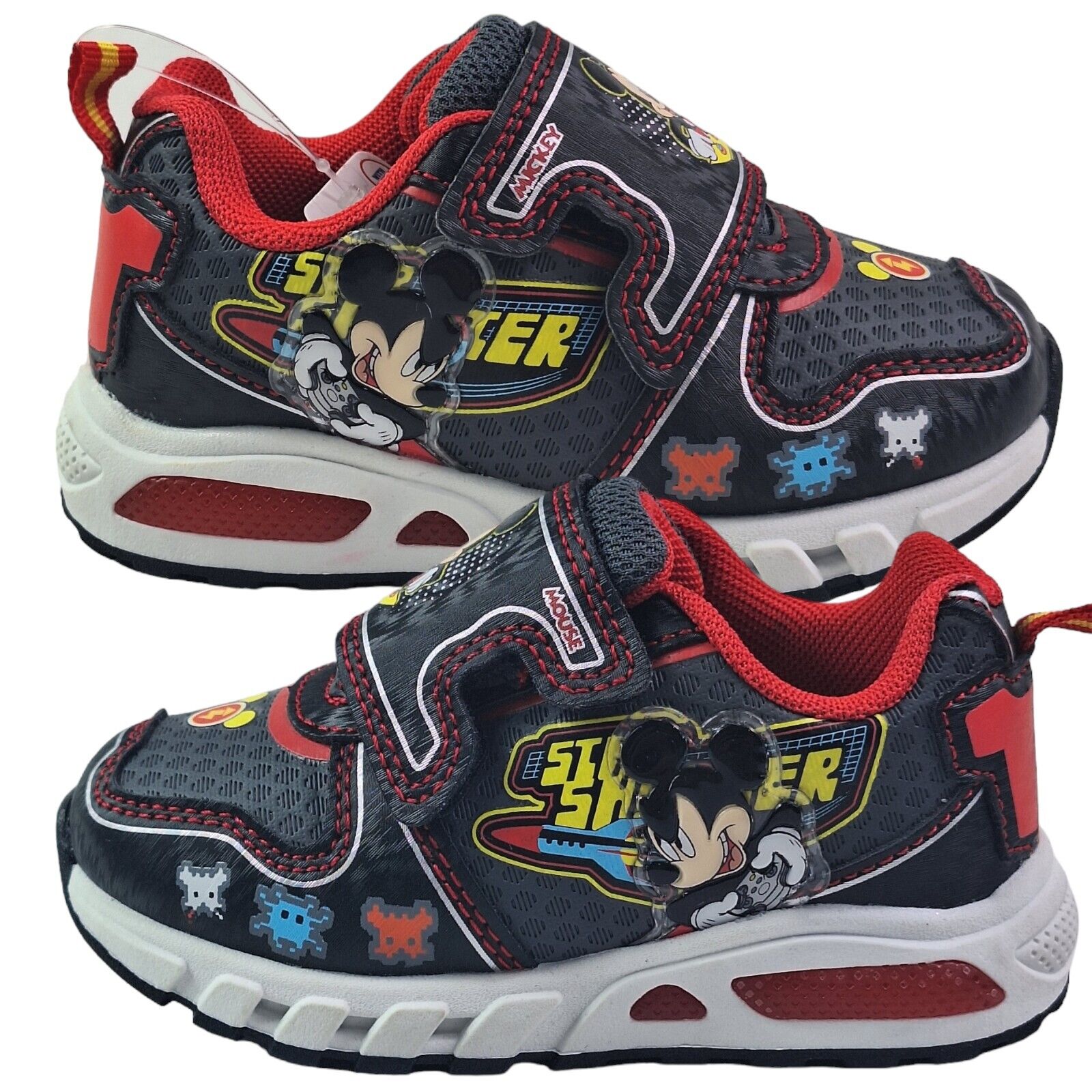 Beautiful MICKEY MOUSE DISNEY Boys Light-Up Shoes Sneakers Toddlers Size 7 new (16cm) on eBay