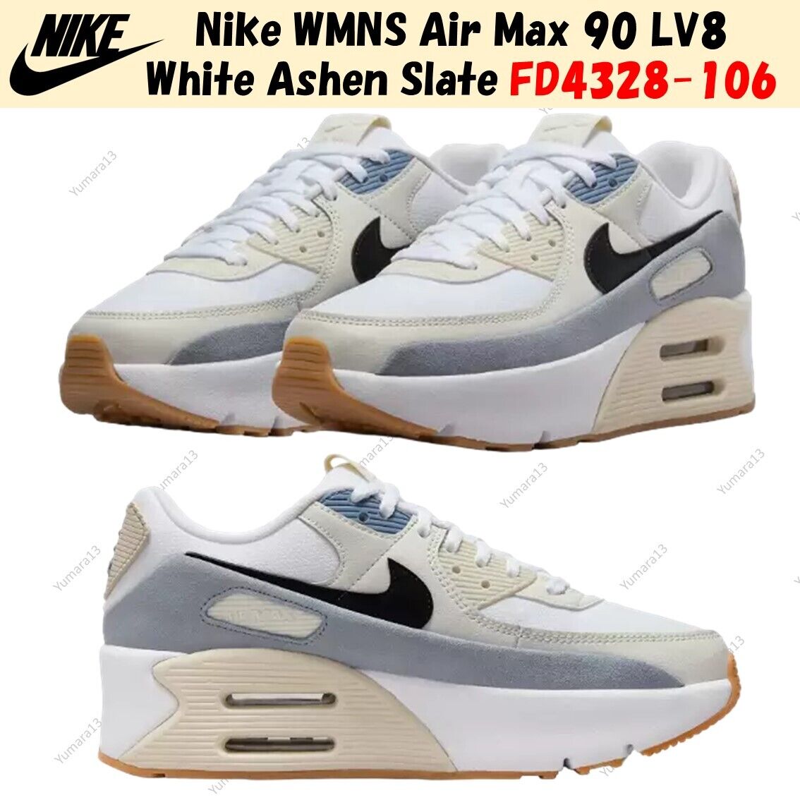 Interesting Nike WMNS Air Max 90 LV8 White Ashen Slate FD4328-106 US Women’s 5-15 on eBay